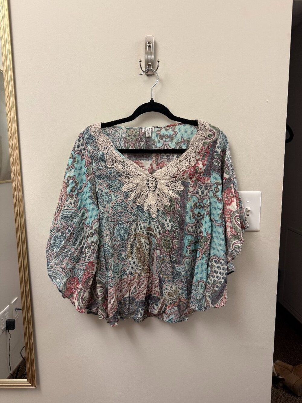 patterned hippie style top